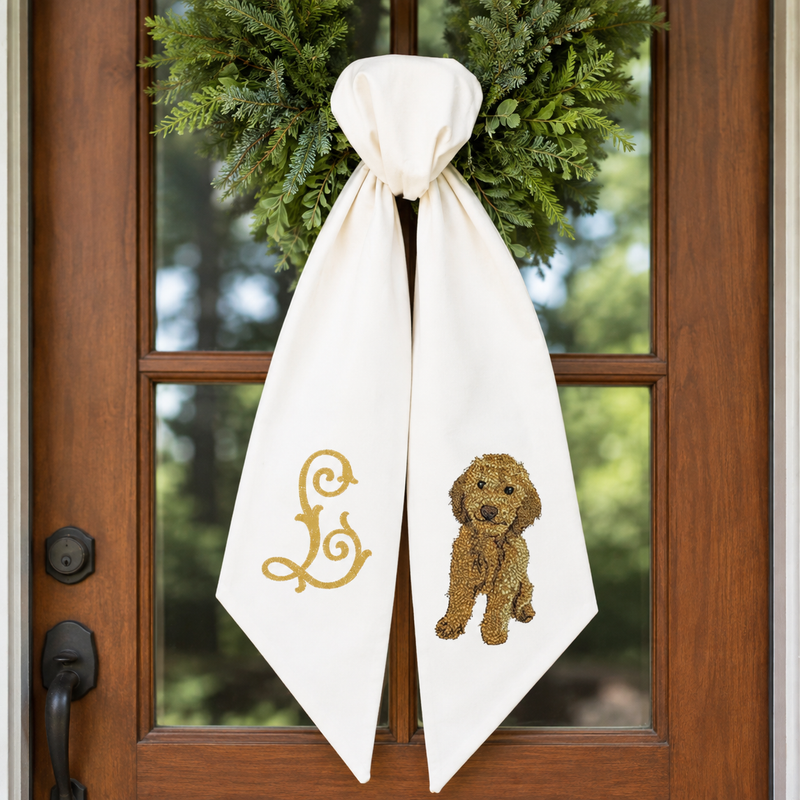 Dog Lovers Wreath Sashes