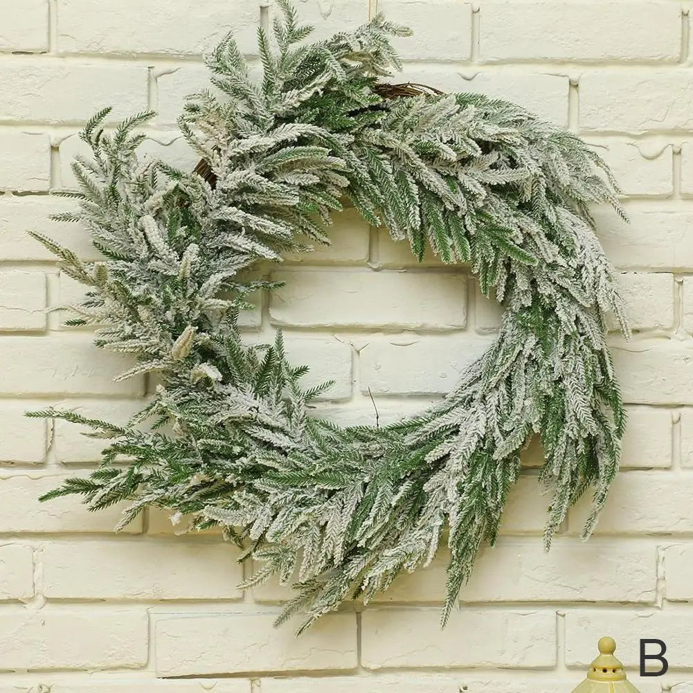 NNEOBA Large Christmas Pine Wreath Artificial Green Holiday Wreath