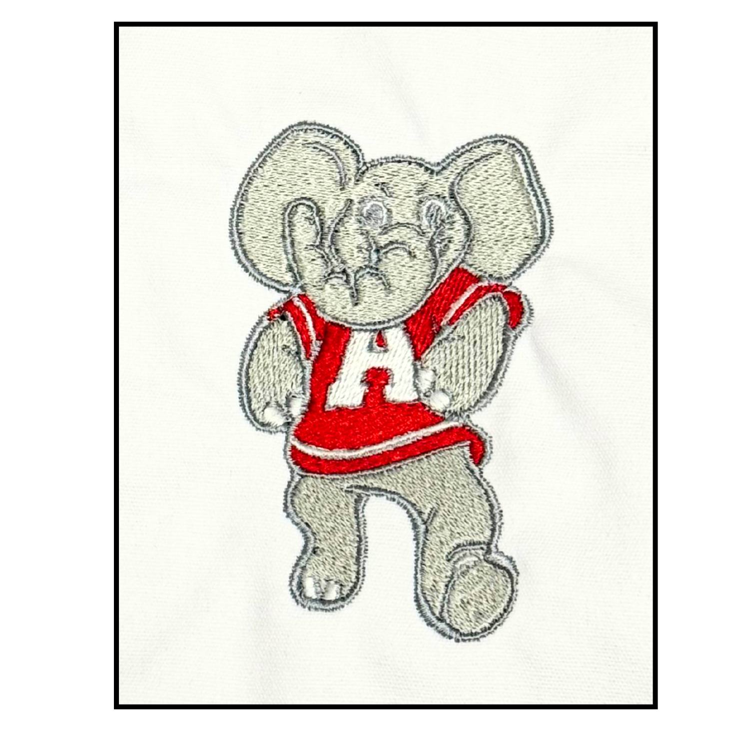 Alabama Crimson Spirit Wreath Sash | Embroidered Big Al & Script A | Game Day Door Decor