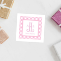 Personalized Pink Monogram Enclosure Cards | Custom Name Gift Tags | Baby Gift & Shower Enclosure Card