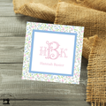Personalized Gift Enclosure Cards with Floral Monogram | 3x3 Custom Note Cards (24 Pack)