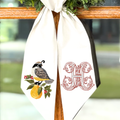 Partridge in a Pear Tree Monogram Wreath Sash
