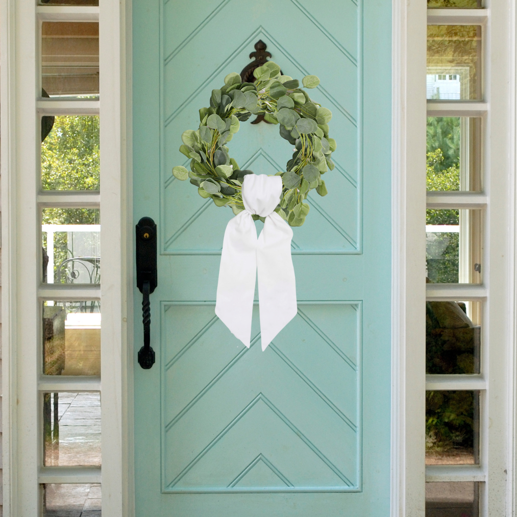 Blank Linen-Cotton Wreath Sash — 5" x 53"