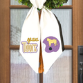 LSU Tigers Football Wreath Sash – Geaux Tigers Purple Helmet Applique