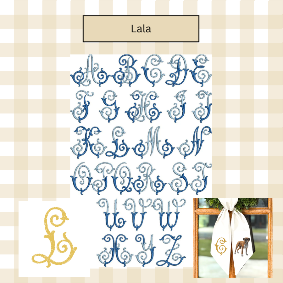 Custom Poodle & Monogram Wreath Sash – Personalized Front Door Accent