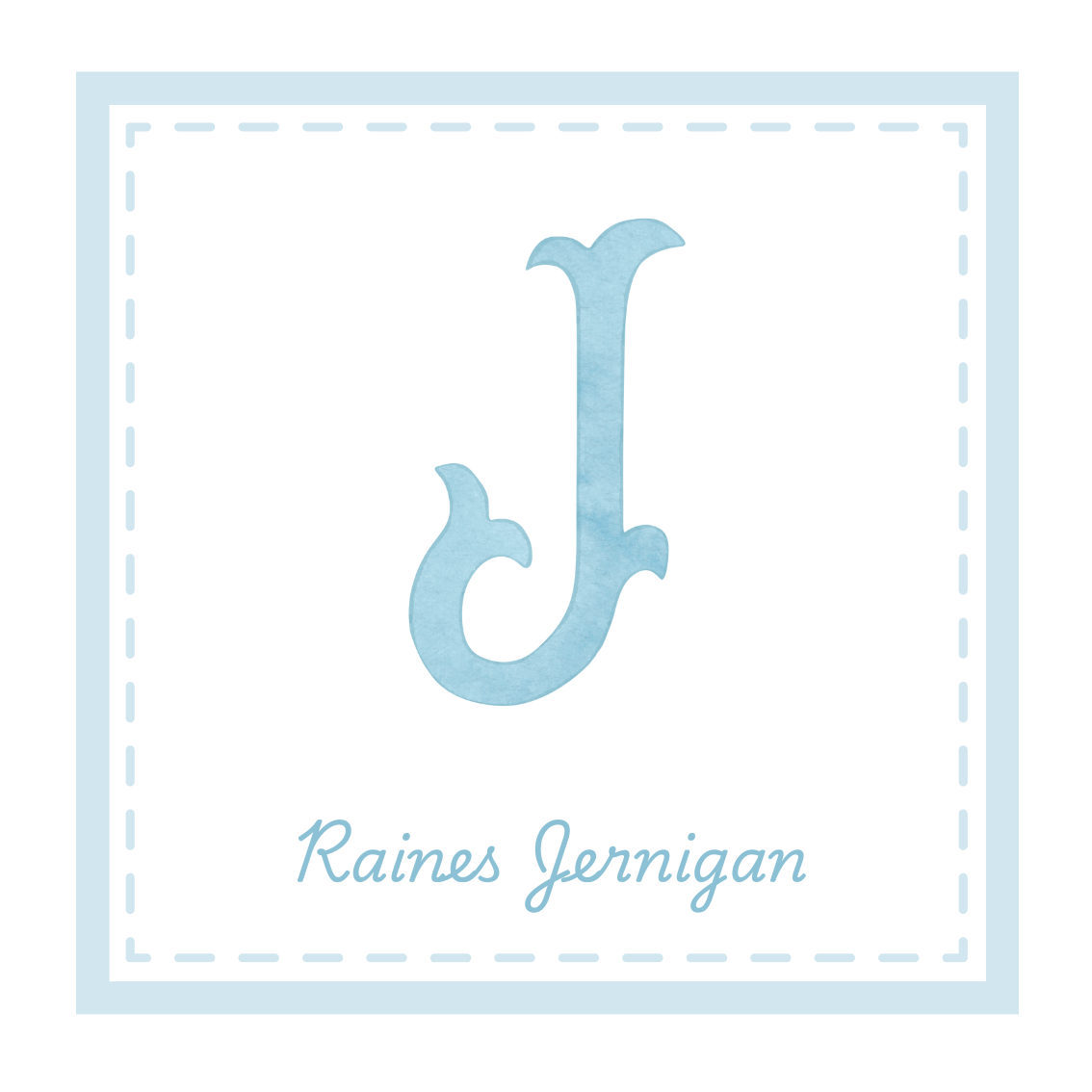 Watercolor Script Monogram Calling Cards – Personalized Set