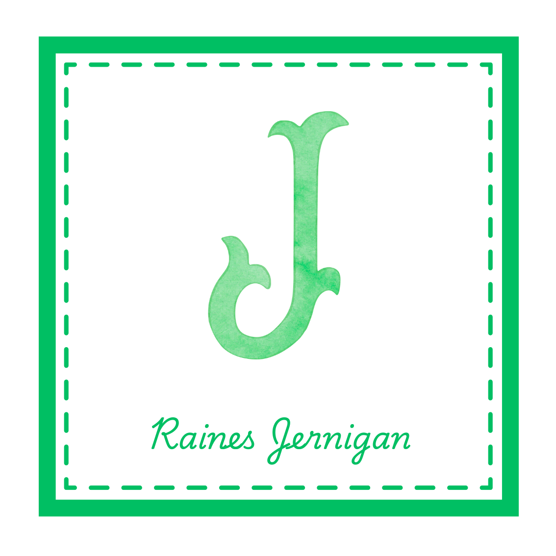 Watercolor Script Monogram Calling Cards – Personalized Set