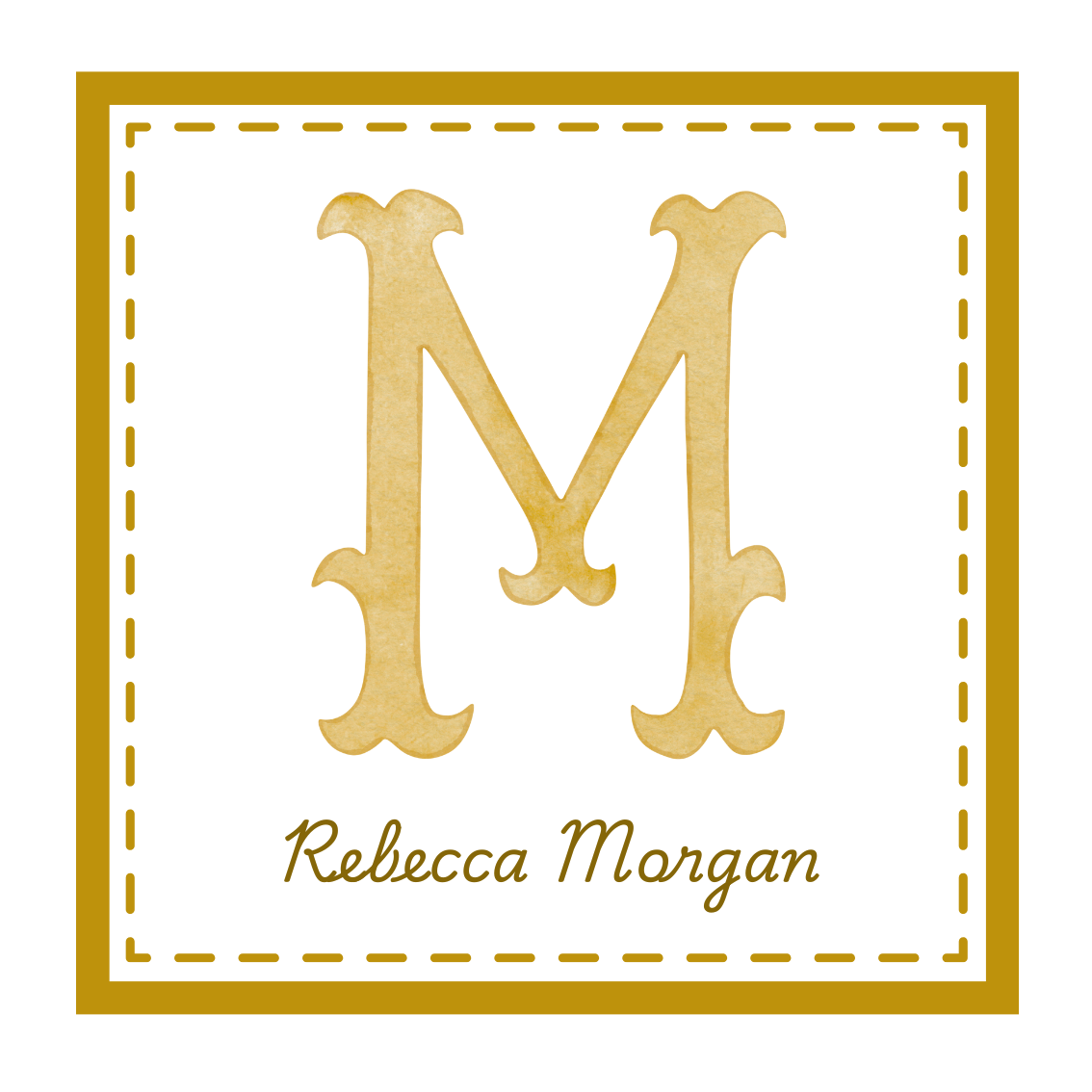 Watercolor Script Monogram Calling Cards – Personalized Set
