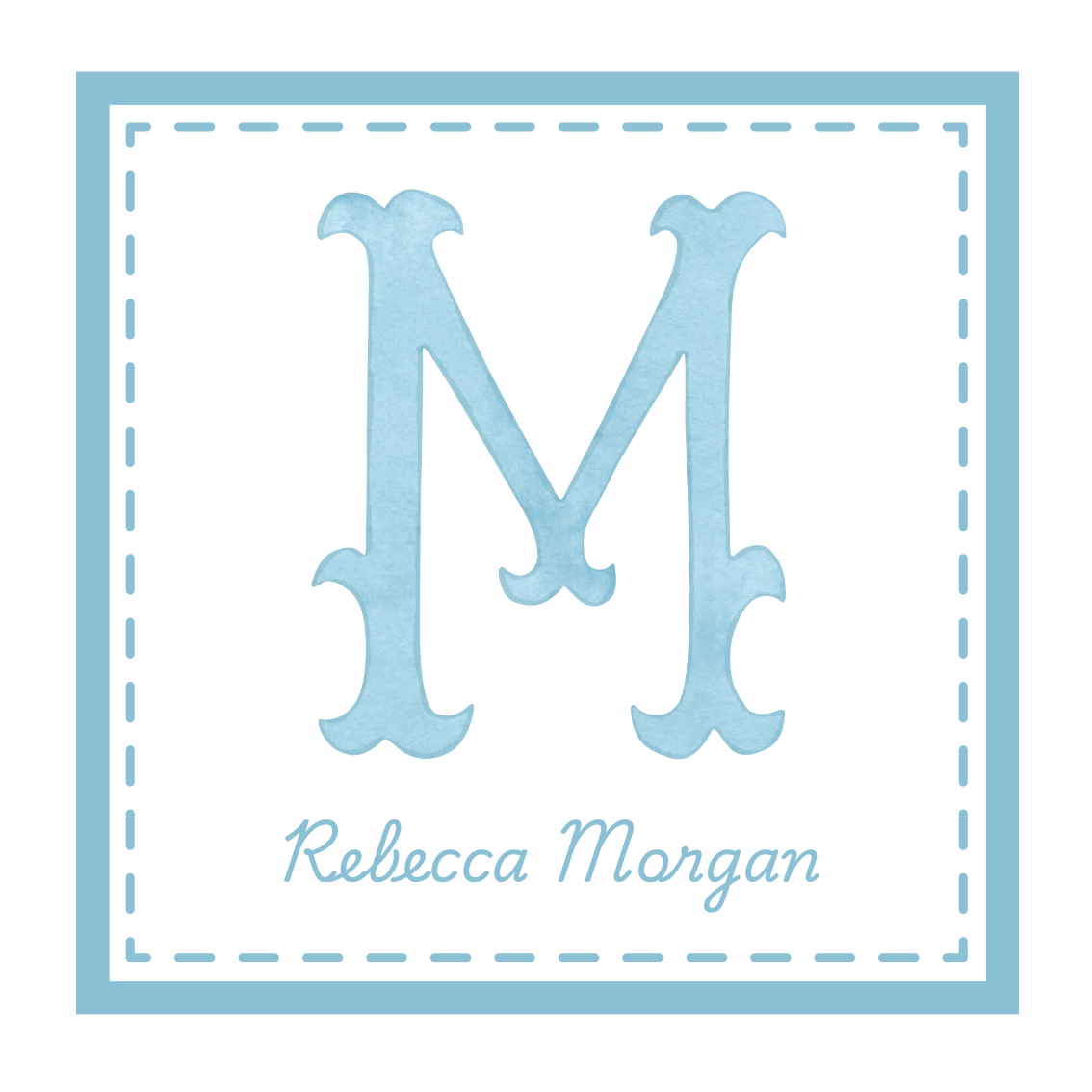Watercolor Script Monogram Calling Cards – Personalized Set