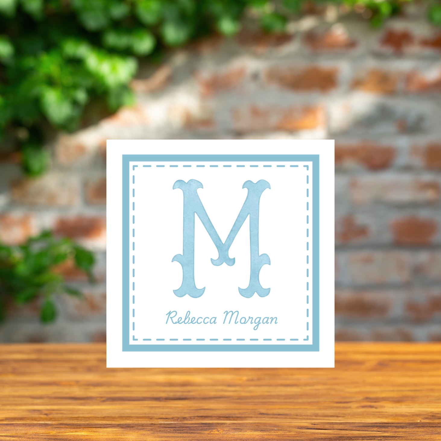 Watercolor Script Monogram Calling Cards – Personalized Set