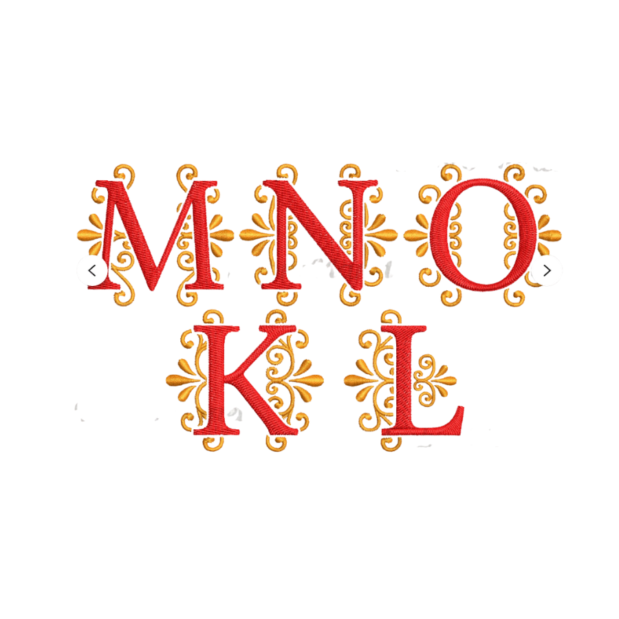 Personalized Green Monogram Wreath Sash – Ornate “H” Design – Cotton & Canvas, 54" × 5"