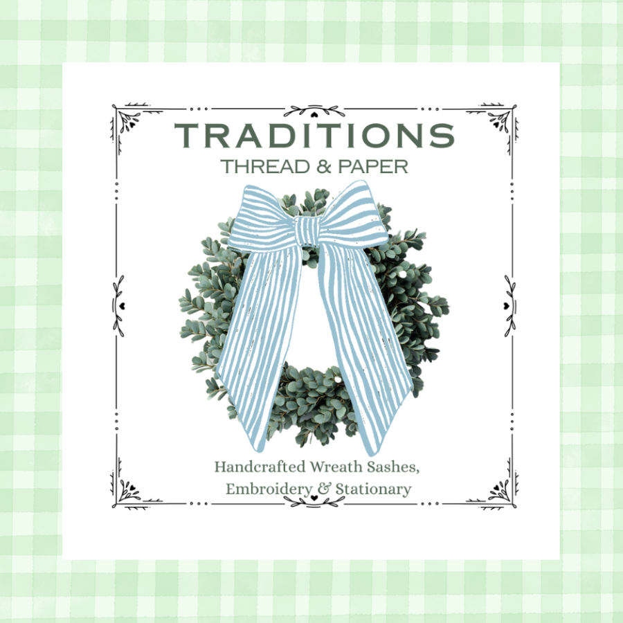 Personalized Hummingbird Wreath Sash with Monogram