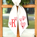 Personalized Heart Wreath Sash with Initial