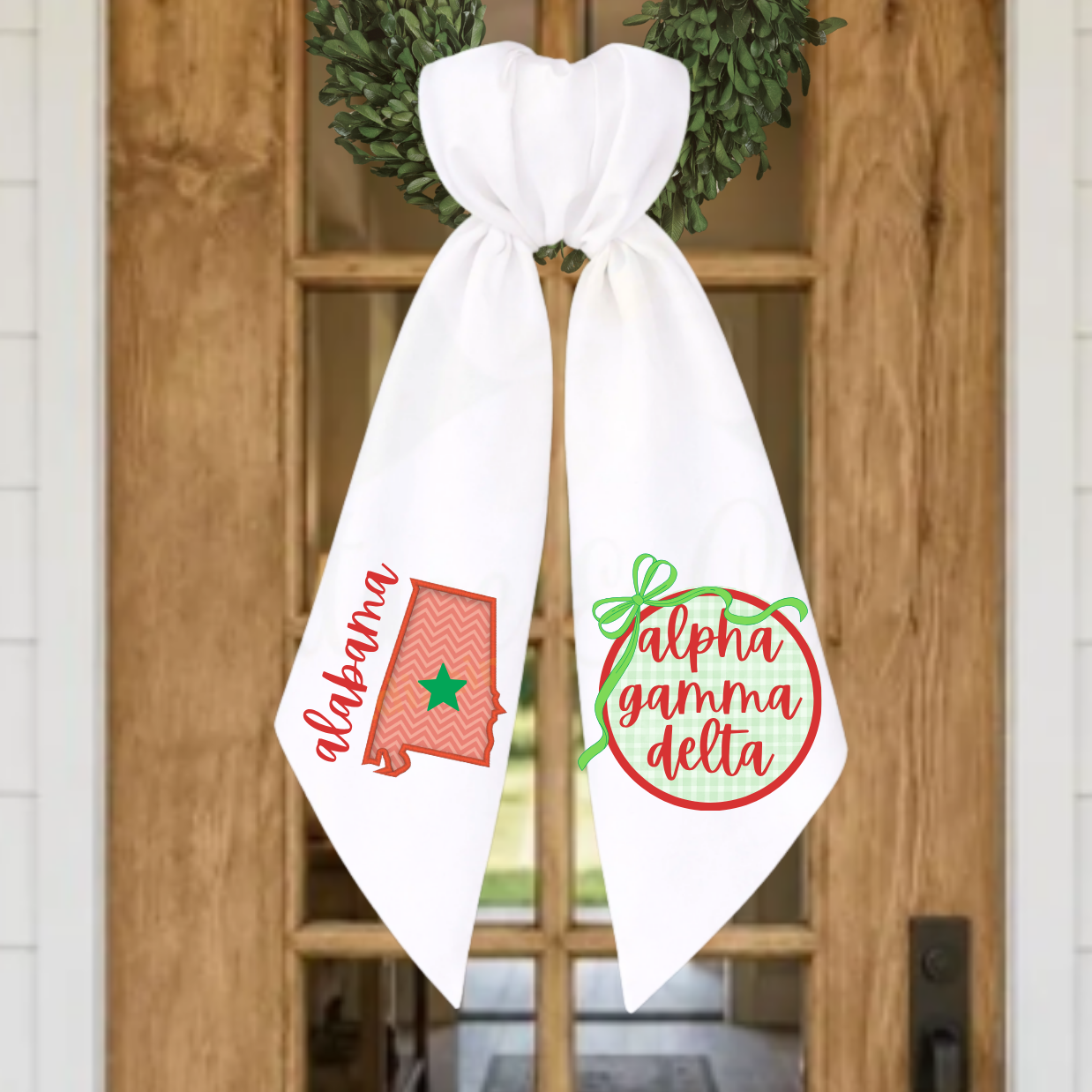 Alpha Gamma Delta Alabama Wreath Sash