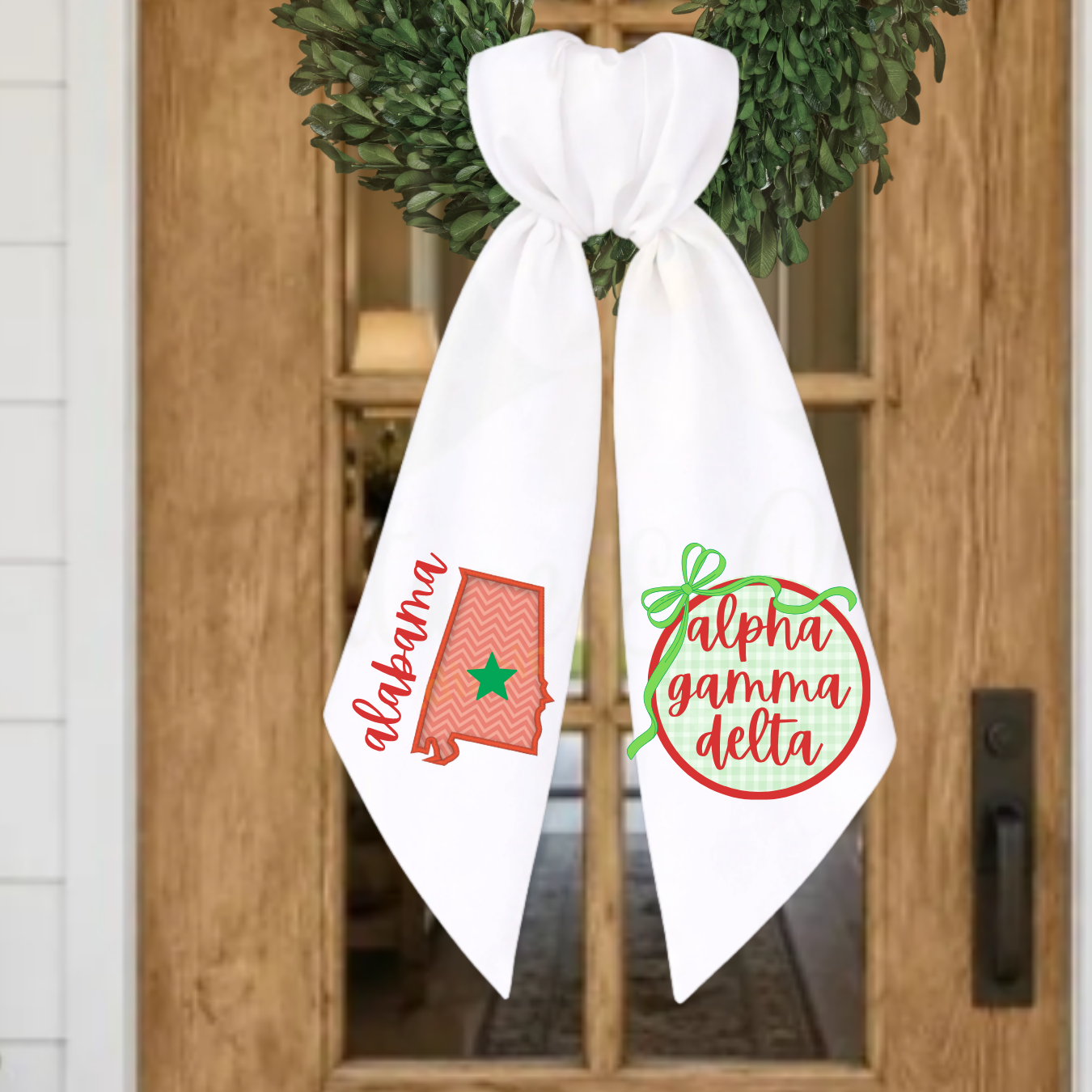 Alpha Gamma Delta Alabama Wreath Sash