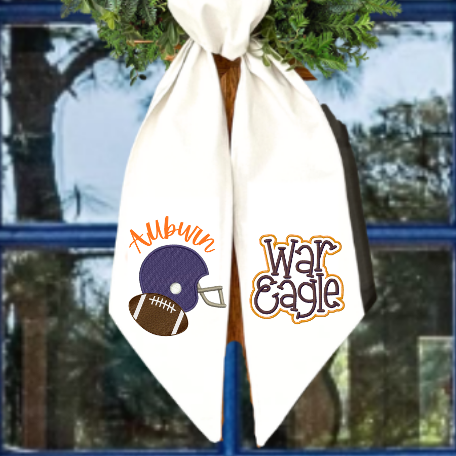 Personalized War Eagle Auburn Wreath Sash