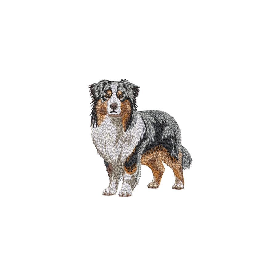 Australian Shepherd Monogram Wreath Sash | Personalized Embroidered Dog Wreath Sash