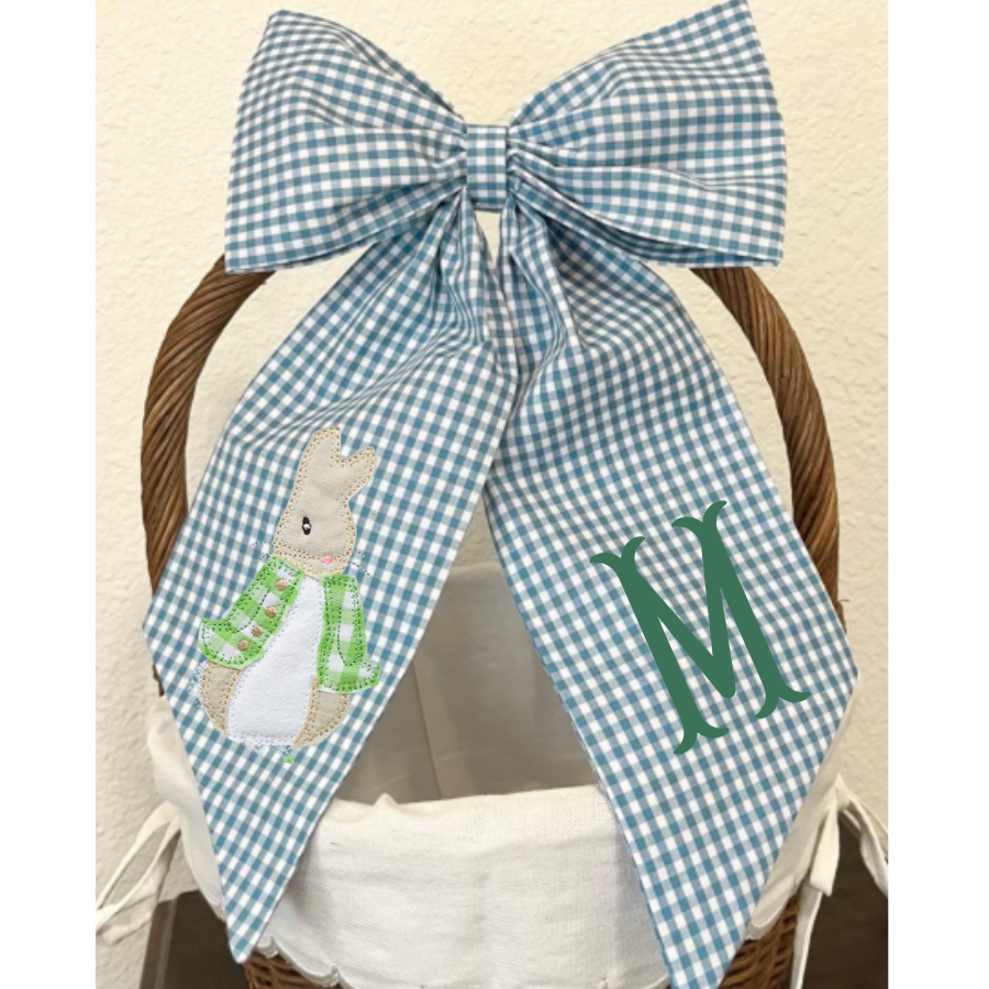 Personalized Easter Basket Bow & Sash
