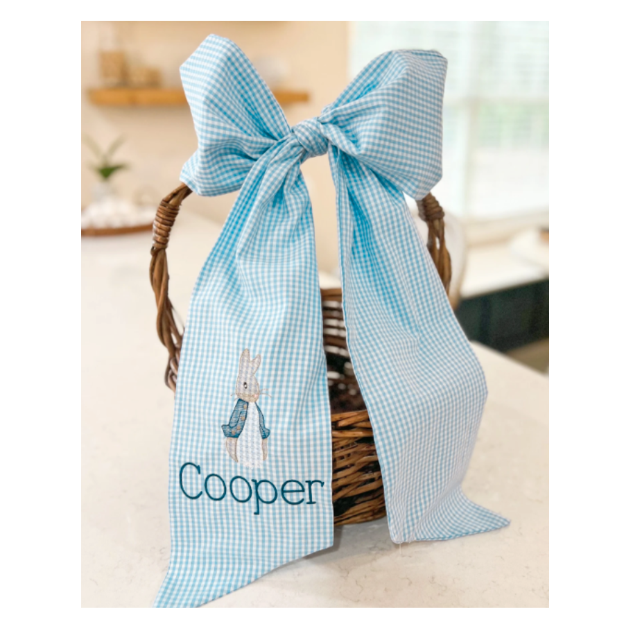 Personalized Easter Basket Bow & Sash
