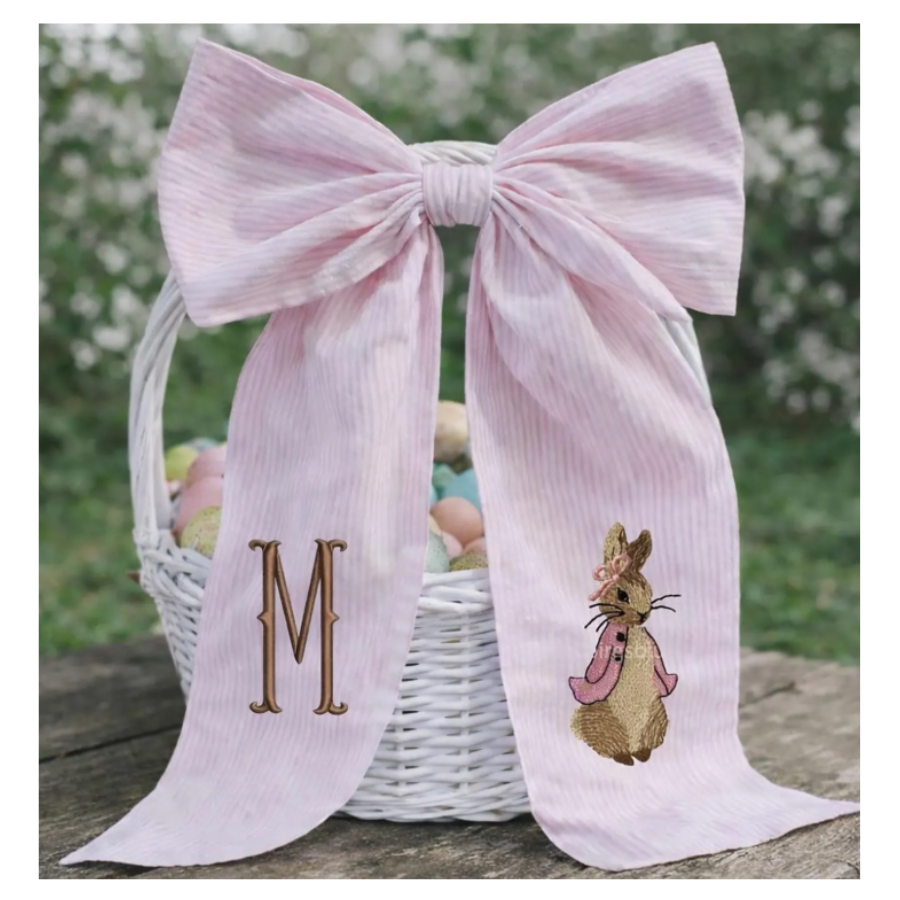 Personalized Easter Basket Bow & Sash