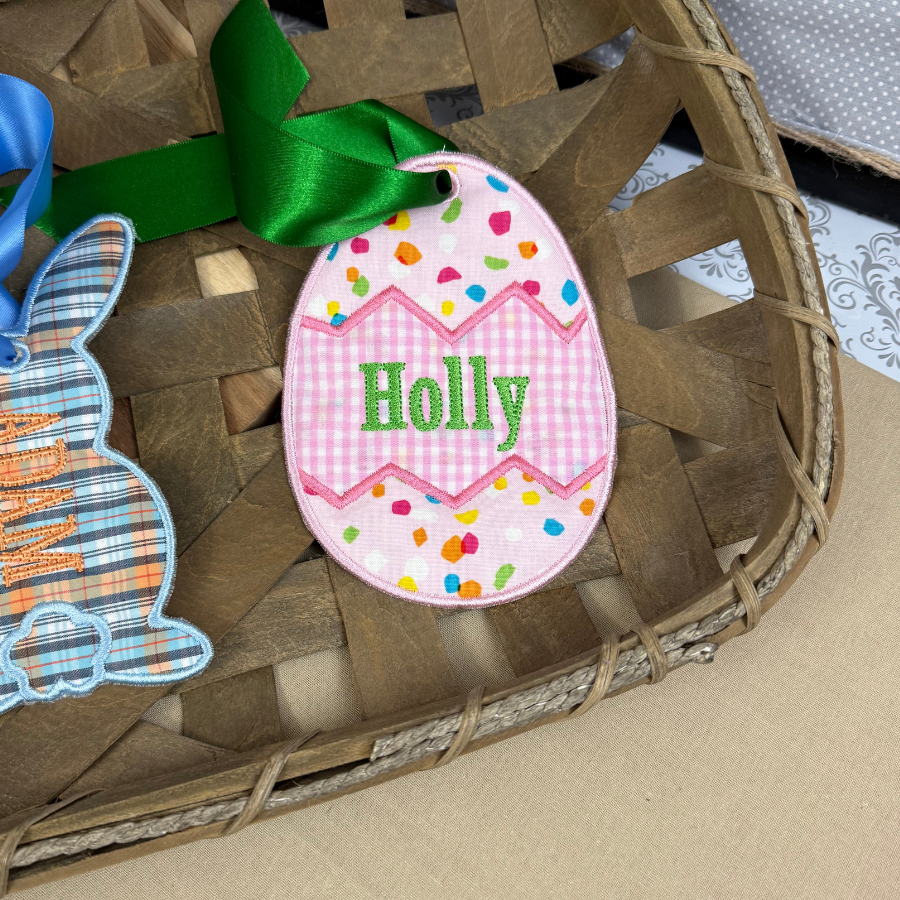 Personalized Easter Basket Name Tags – Bunny, Carrot & Egg Designs