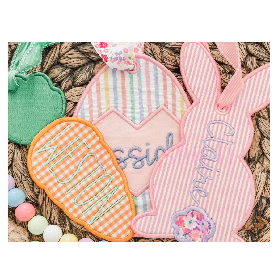 Personalized Easter Basket Name Tags – Bunny, Carrot & Egg Designs