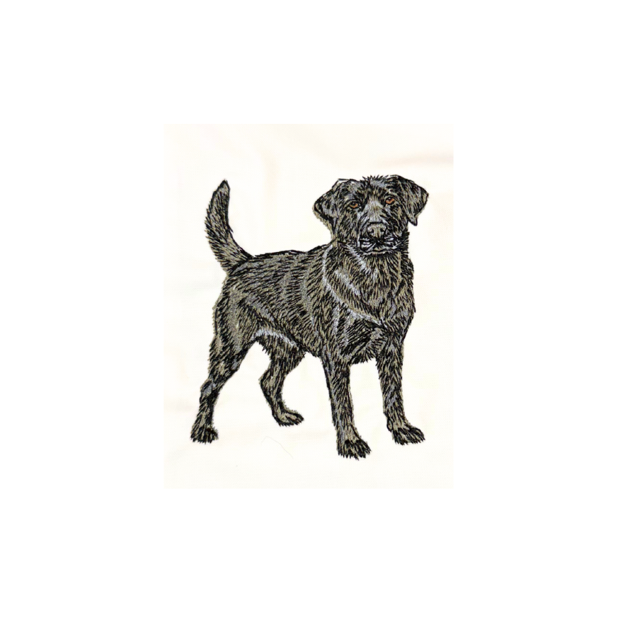 Personalized Black Lab Wreath Sash with Monogram – Cotton & Canvas, 54" × 5"