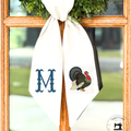 Personalized Turkey Wreath Sash – Thanksgiving Monogram Decor