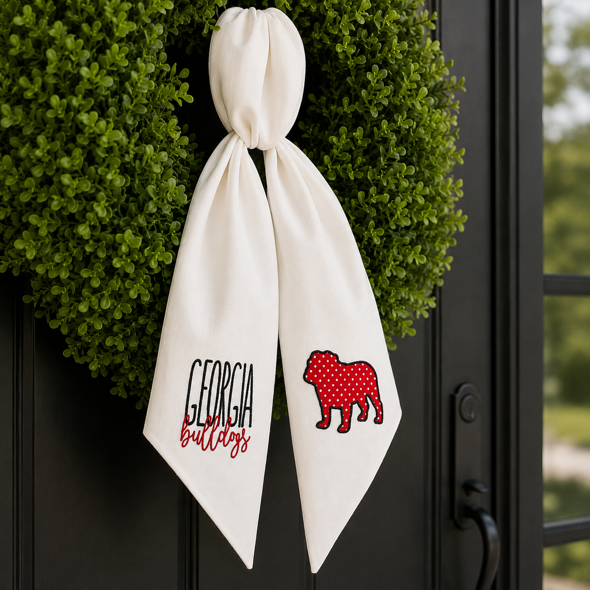 Georgia Bulldogs Wreath Sash – Personalized Door Décor