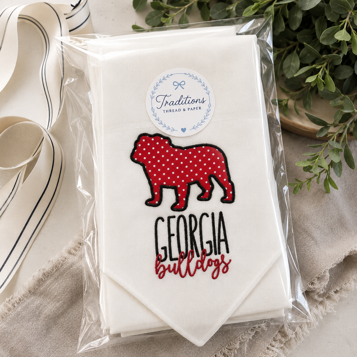 Georgia Bulldogs Wreath Sash – Personalized Door Décor