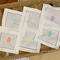 Embroidered Bunny Linen Cocktail Napkins – Easter & Spring Table Décor
