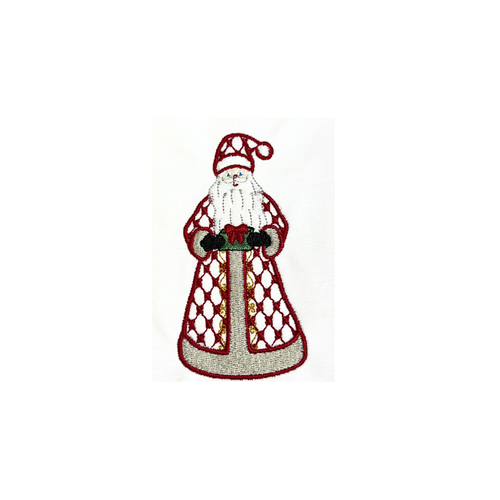 Chic Santa Monogram Wreath Sash – Christmas Embroidered Decor