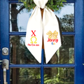 Chi Omega Wreath Sash | Personalized Sorority Wreath Sash | Custom Greek Door Hanger | Recruitment Gift