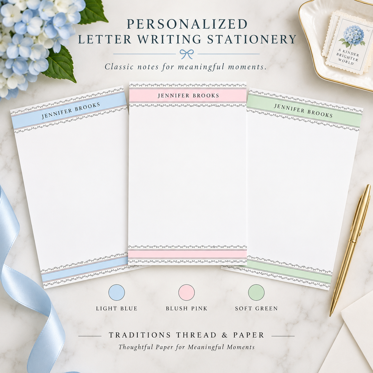 Classic Personalized Letter Writing Stationery