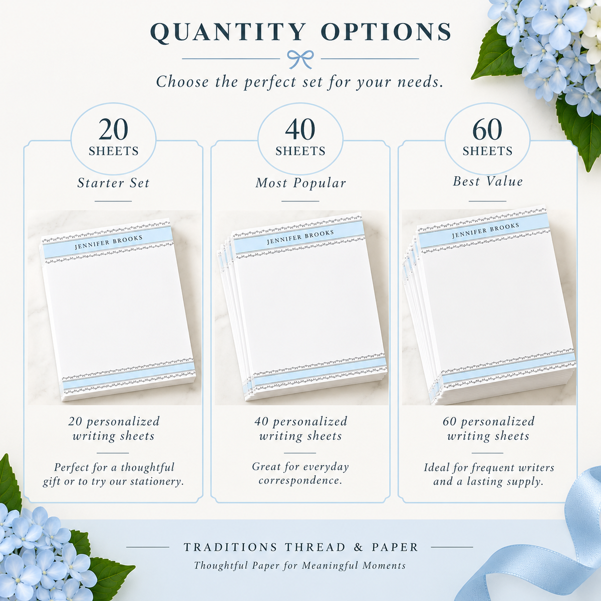 Classic Personalized Letter Writing Stationery