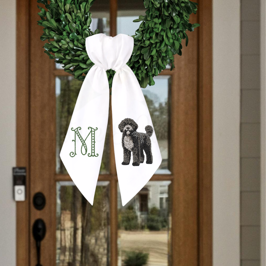 Personalized Doodle Wreath Sash