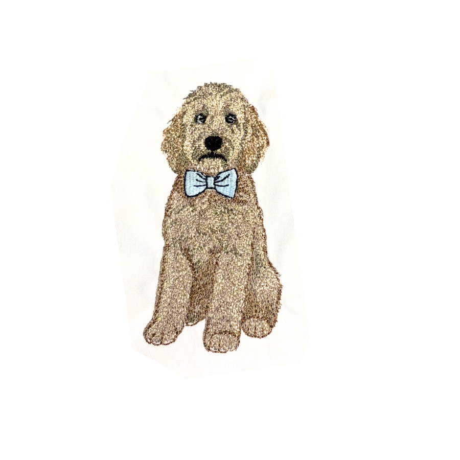 Golden Doodle Monogram Wreath Sash