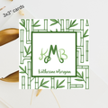 Bamboo Monogram Personalized Calling Cards