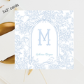 Blue Floral Monogram Gift Tag