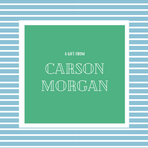 Blue Striped Personalized Gift Tag – “A Gift From” Square Card