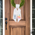 Personalized Farmhouse Animal Stack Wreath Sash – Monogram “H” – Cotton & Canvas, 54" × 5"
