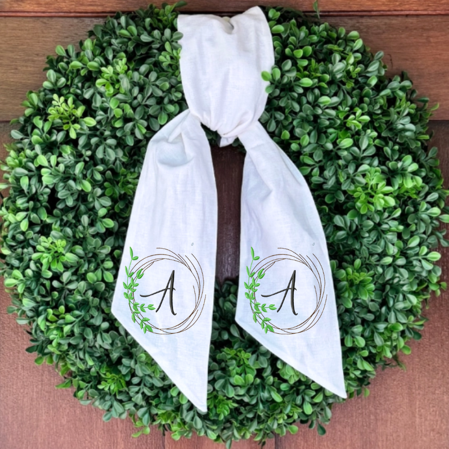 Personalized Farmhouse Wreath Sash