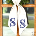 Floral Script Monogram Wreath Sash – Personalized Initial