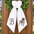Personalized German Shorthaired Pointer Wreath Sash | Embroidered GSP Door Decor
