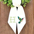 Personalized Hummingbird Wreath Sash with Monogram