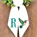 Personalized Hummingbird Wreath Sash with Monogram