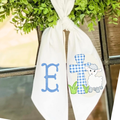 Personalized Lamb & Cross Easter Wreath Sash – Christian Easter Door Décor