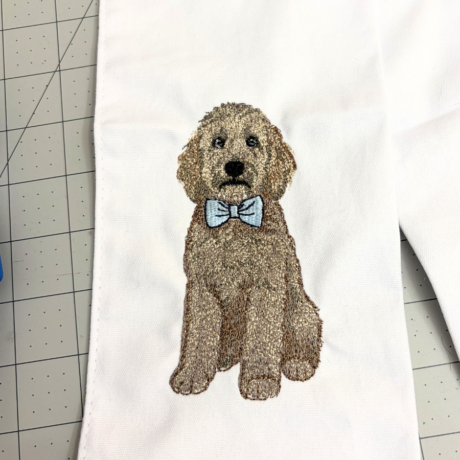 Golden Doodle Monogram Wreath Sash