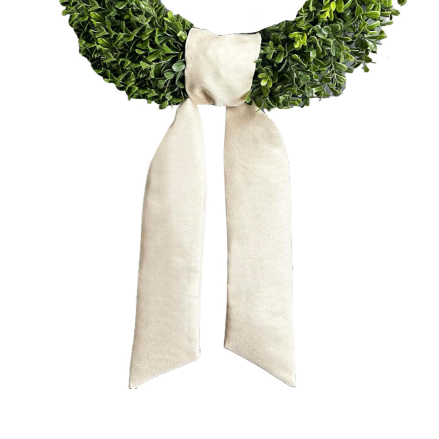 Blank Linen-Cotton Wreath Sash — 5" x 53"