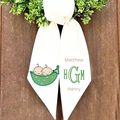Personalized Sweet Pea Baby Wreath Sash | Custom Monogram Nursery Decor